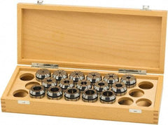 Parlec - 16 Piece, 1/8" to 1" Capacity, ER Collet Set - 0.0002" TIR, Series ER40 - Exact Tool & Supply