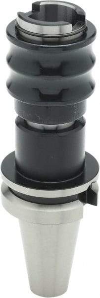 Parlec - BT40 Taper Shank Tension & Compression Tapping Chuck - 5/16 to 7/8" Tap Capacity, 5.19" Projection, Size 2 Adapter, Quick Change, Through Coolant - Exact Tool & Supply