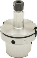 Parlec - 1mm to 13mm Capacity, 3.94" Projection, HSK100A Hollow Taper, ER20 Collet Chuck - 0.0002" TIR, Through-Spindle - Exact Tool & Supply