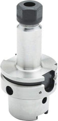 Parlec - 0.5mm to 10mm Capacity, 4.16" Projection, HSK63A Hollow Taper, ER16 Collet Chuck - 0.0002" TIR, Through-Spindle - Exact Tool & Supply