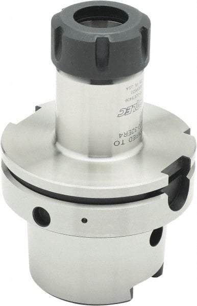 Parlec - 2mm to 20mm Capacity, 3.94" Projection, HSK100A Hollow Taper, ER32 Collet Chuck - 0.0002" TIR, Through-Spindle - Exact Tool & Supply