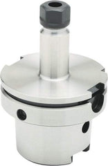 Parlec - 0.5mm to 10mm Capacity, 3.94" Projection, HSK100A Hollow Taper, ER16 Collet Chuck - 0.0002" TIR, Through-Spindle - Exact Tool & Supply