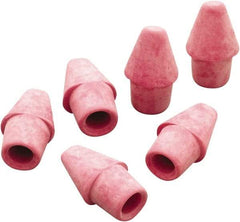 Paper Mate - Arrow Rubber Pencil Top Erasers - Pink - Exact Tool & Supply