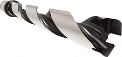Allied Machine and Engineering - Series 29, 29 to 31.99mm Diam, 32mm Diam Straight Shank with Flange, Helical Flute Spade Drill - 223.9mm Max Depth, 264.1mm Body Length, 324.1mm OAL, Standard Length, Through Coolant - Exact Tool & Supply