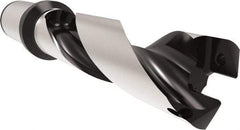 Allied Machine and Engineering - Series 32, 32 to 35mm Diam, 40mm Diam Straight Shank with Flange, Helical Flute Spade Drill - 105mm Max Depth, 157.7mm Body Length, 227.7mm OAL, Standard Length, Through Coolant - Exact Tool & Supply