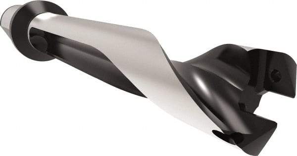 Allied Machine and Engineering - Series 32, 32 to 35mm Diam, 40mm Diam Straight Shank with Flange, Straight Flute Spade Drill - 175mm Max Depth, 227.7mm Body Length, 297.7mm OAL, Standard Length, Through Coolant - Exact Tool & Supply