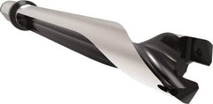 Allied Machine and Engineering - Series 26, 26 to 28.99mm Diam, 32mm Diam Straight Shank with Flange, Straight Flute Spade Drill - 202.9mm Max Depth, 244mm Body Length, 304.1mm OAL, Standard Length, Through Coolant - Exact Tool & Supply