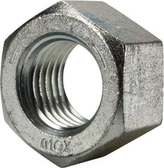 Value Collection - 1-3/4 - 5 UNC Steel Right Hand Hex Nut - 2-5/8" Across Flats, 1-1/2" High, Zinc Clear Finish - Exact Tool & Supply