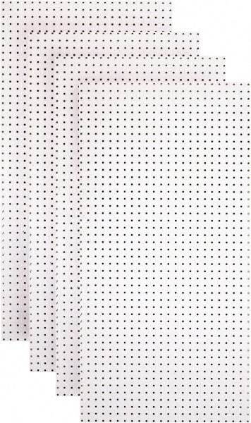 Triton - 24" Wide x 48" High Peg Board Storage Board - 4 Panels, Hardboard, White - Exact Tool & Supply