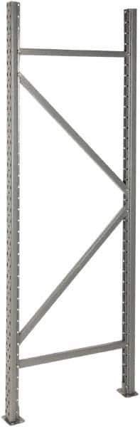 Value Collection - 1,700 Lb Capacity Bulk Storage Adjustable Rack End Kit - 72" High x 24", 36" & 48" Deep, Gray - Exact Tool & Supply