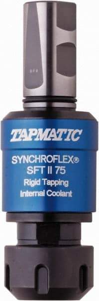 Tapmatic - 63/64" Straight Shank Diam Rigid Tapping Adapter - 1/4 to 3/4" Tap Capacity, 3.4645" Projection, Through Coolant - Exact Tool & Supply