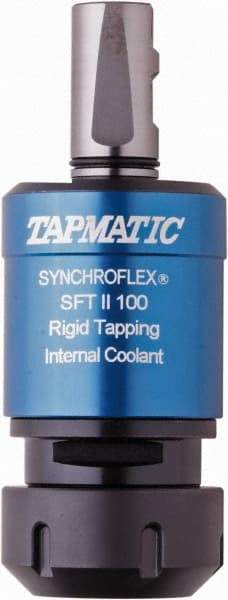 Tapmatic - 1" Straight Shank Diam Rigid Tapping Adapter - 5/8 to 1" Tap Capacity, 4.6062" Projection, Through Coolant - Exact Tool & Supply