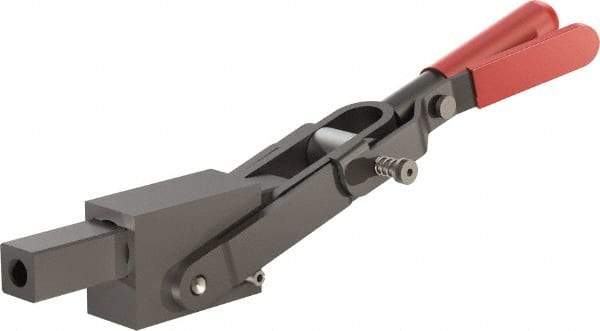 De-Sta-Co - 5,800.07 Lb Load Capacity, Solid Base, Carbon Steel, Standard Straight Line Action Clamp - 0.41" Plunger Diam, Straight Handle - Exact Tool & Supply