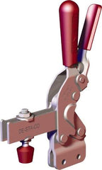 De-Sta-Co - 1,401 Lb Holding Capacity, Vertical Handle, Manual Hold Down Toggle Clamp - 66° Handle Movement, 78° Bar Opening, U-Bar, Straight Base, Carbon Steel - Exact Tool & Supply