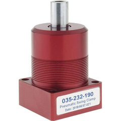 De-Sta-Co - 40 Lb Clamping Force, Right Hand Swing, 26.92mm Total Stroke, Double-Acting Pneumatic Swing Clamp - 10-32 Port, 70.87mm Body Length x 32mm Body Width, 0.99 Cu In, 100 Max psi - Exact Tool & Supply