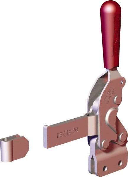 De-Sta-Co - 1,401 Lb Holding Capacity, Vertical Handle, Manual Hold Down Toggle Clamp - 66° Handle Movement, 78° Bar Opening, Solid Bar, Straight Base, Carbon Steel - Exact Tool & Supply