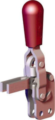 De-Sta-Co - 200 Lb Holding Capacity, Vertical Handle, Manual Hold Down Toggle Clamp - 65° Handle Movement, 105° Bar Opening, U-Bar, Straight Base, Carbon Steel - Exact Tool & Supply