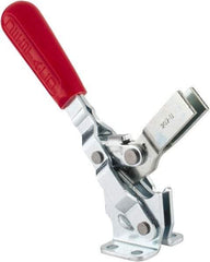 De-Sta-Co - 375 Lb Holding Capacity, Vertical Handle, Manual Hold Down Toggle Clamp - 57° Handle Movement, 99° Bar Opening, U-Bar, Flanged Base, Carbon Steel - Exact Tool & Supply