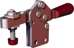 De-Sta-Co - 151 Lb Holding Capacity, Horizontal Handle, Manual Hold Down Toggle Clamp - 60° Handle Movement, 90° Bar Opening, U-Bar, Straight Base, Carbon Steel - Exact Tool & Supply