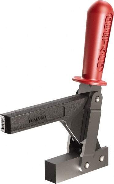 De-Sta-Co - 1,147 Lb Holding Capacity, Vertical Handle, Manual Hold Down Toggle Clamp - 138° Handle Movement, 74° Bar Opening, Solid Bar, Solid Base, Oxide Finish, Forged Alloy Steel - Exact Tool & Supply