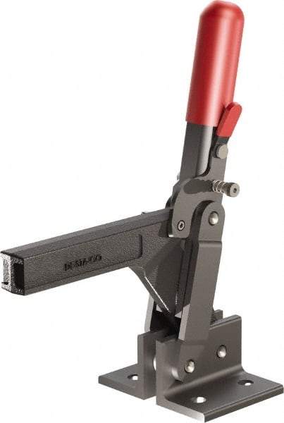 De-Sta-Co - 1,147 Lb Holding Capacity, Vertical Handle, Manual Hold Down Toggle Clamp - 138° Handle Movement, 74° Bar Opening, Solid Bar, Flanged Base, Oxide Finish, Forged Alloy Steel - Exact Tool & Supply