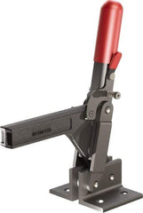 De-Sta-Co - 1,147 Lb Holding Capacity, Vertical Handle, Manual Hold Down Toggle Clamp - 138° Handle Movement, 74° Bar Opening, Solid Bar, Flanged Base, Oxide Finish, Forged Alloy Steel - Exact Tool & Supply