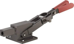 De-Sta-Co - 5,800.07 Lb Load Capacity, Flanged Base, Carbon Steel, Standard Straight Line Action Clamp - 4 Mounting Holes, 0.41" Mounting Hole Diam, 0.41" Plunger Diam, Straight Handle - Exact Tool & Supply