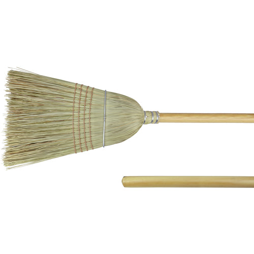18″ - Corn & Fiber Medium Upright Broom - Exact Tool & Supply
