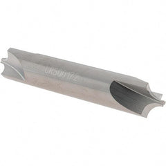 Scientific Cutting Tools - 0.172" Radius, 1/2" Mill Diam, 3 Flute Solid Carbide Corner Rounding End Mill - Double End, Uncoated, 3" OAL, 1/2" Shank Diam - Exact Tool & Supply