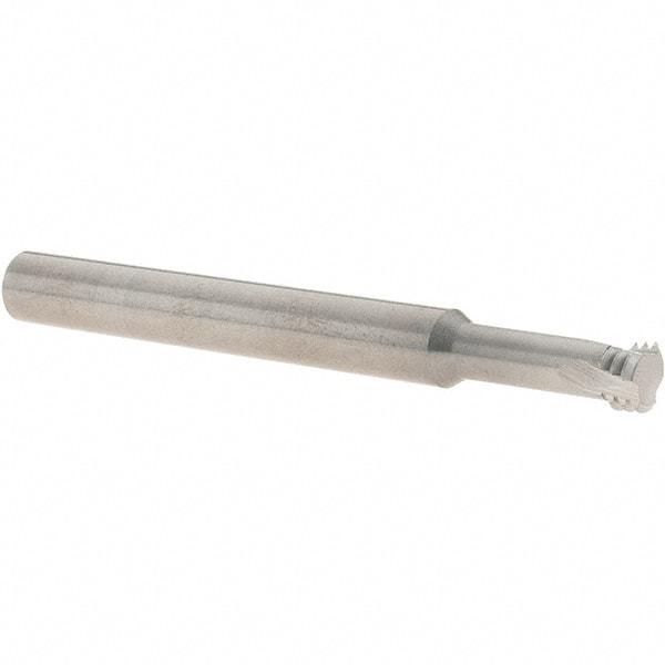 Scientific Cutting Tools - M8x1.00 Metric Fine, 0.234" Cutting Diam, 3 Flute, Solid Carbide Helical Flute Thread Mill - Internal Thread, 0.6" LOC, 2-1/2" OAL, 1/4" Shank Diam - Exact Tool & Supply