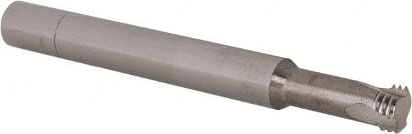 Scientific Cutting Tools - 7/16-20 UNF, 0.34" Cutting Diam, 3 Flute, Solid Carbide Helical Flute Thread Mill - Internal Thread, 0.8" LOC, 3-1/2" OAL, 3/8" Shank Diam - Exact Tool & Supply