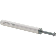 Scientific Cutting Tools - 24 to 56 TPI, Internal/External Single Profile Thread Mill - #12" Noml Diam, 0.16" Cut Diam, 3/16" Shank Diam, 3 Flute, 0.088" Neck Diam, 0.4" Neck Length, 2" OAL, AlTiN+ Finish - Exact Tool & Supply