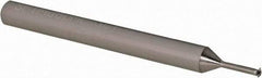 Scientific Cutting Tools - 40 to 64 TPI, Internal/External Single Profile Thread Mill - #4" Noml Diam, 0.08" Cut Diam, 3/16" Shank Diam, 3 Flute, 0.045" Neck Diam, 1/4" Neck Length, 2" OAL, Bright Finish - Exact Tool & Supply