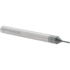 Scientific Cutting Tools - 56 to 80 TPI, Internal/External Single Profile Thread Mill - #2" Noml Diam, 0.06" Cut Diam, 3/16" Shank Diam, 3 Flute, 0.034" Neck Diam, 0.165" Neck Length, 2" OAL, AlTiN+ Finish - Exact Tool & Supply