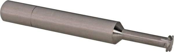 Scientific Cutting Tools - 10 TPI, Internal Single Profile Thread Mill - 1/2" Noml Diam, 0.32" Cut Diam, 3/8" Shank Diam, 4 Flute, 0.17" Neck Diam, 3/4" Neck Length, 3" OAL, Bright Finish - Exact Tool & Supply