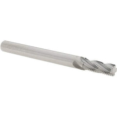 Scientific Cutting Tools - 3/8-27 UNS, 0.29" Cutting Diam, 4 Flute, Solid Carbide Helical Flute Thread Mill - Internal/External Thread, 0.793" LOC, 3-1/2" OAL, 5/16" Shank Diam - Exact Tool & Supply