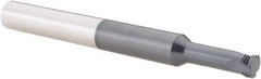 Scientific Cutting Tools - 3/8-32 UNEF, 0.285" Cutting Diam, 3 Flute, Solid Carbide Helical Flute Thread Mill - Internal Thread, 3/4" LOC, 3-1/2" OAL, 3/8" Shank Diam - Exact Tool & Supply