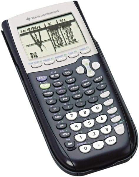 Texas Instruments - LCD Scientific Calculator - 3-3/8 x 7-1/2 Display Size, Black, Battery Powered, 10-1/2" Long x 7-1/2" Wide - Exact Tool & Supply