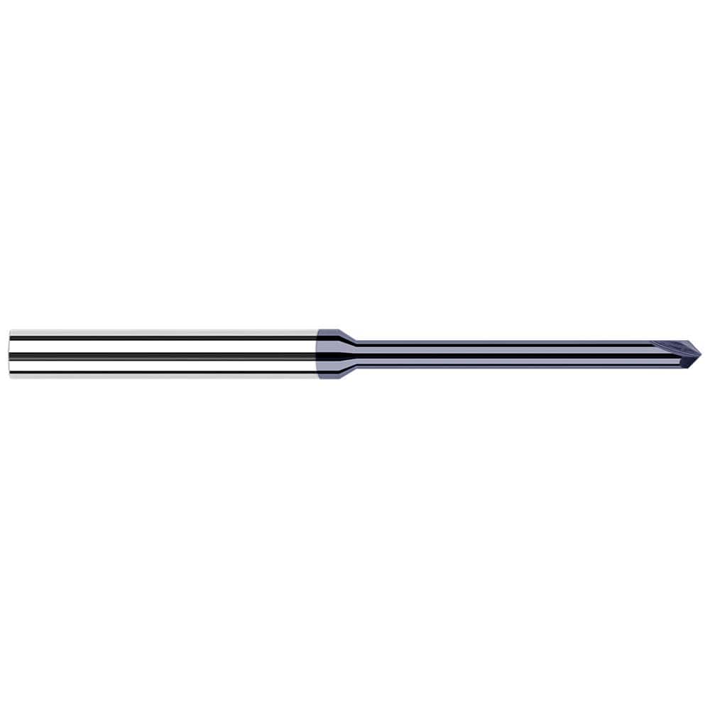 Harvey Tool - 1/32" Diam 90°/90° 2-Flute Single End Solid Carbide Chamfer Mill - Exact Tool & Supply