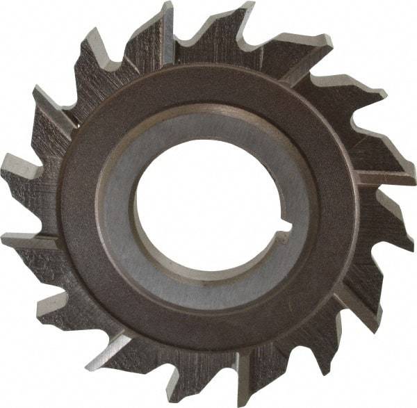 Keo - 2-1/2" Diam x 1/4" Width of Cut, 16 Teeth, High Speed Steel Side Milling Cutter - Staggered Teeth, Uncoated - Exact Tool & Supply