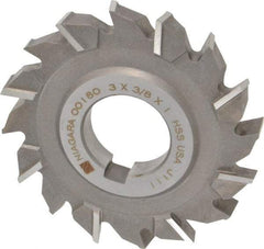 Keo - 3" Diam x 3/8" Width of Cut, 16 Teeth, High Speed Steel Side Milling Cutter - Staggered Teeth, Uncoated - Exact Tool & Supply