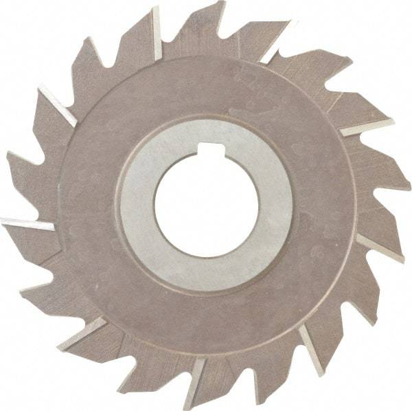 Keo - 4" Diam x 3/16" Width of Cut, 18 Teeth, High Speed Steel Side Milling Cutter - Staggered Teeth, Uncoated - Exact Tool & Supply