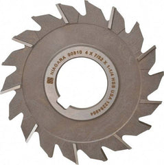 Keo - 4" Diam x 7/32" Width of Cut, 18 Teeth, High Speed Steel Side Milling Cutter - Staggered Teeth, Uncoated - Exact Tool & Supply