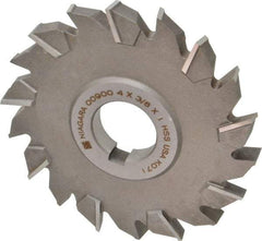 Keo - 4" Diam x 3/8" Width of Cut, 18 Teeth, High Speed Steel Side Milling Cutter - Staggered Teeth, Uncoated - Exact Tool & Supply