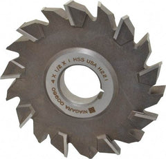 Keo - 4" Diam x 1/2" Width of Cut, 18 Teeth, High Speed Steel Side Milling Cutter - Staggered Teeth, Uncoated - Exact Tool & Supply