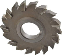Keo - 4" Diam x 1/2" Width of Cut, 18 Teeth, High Speed Steel Side Milling Cutter - Staggered Teeth, Uncoated - Exact Tool & Supply