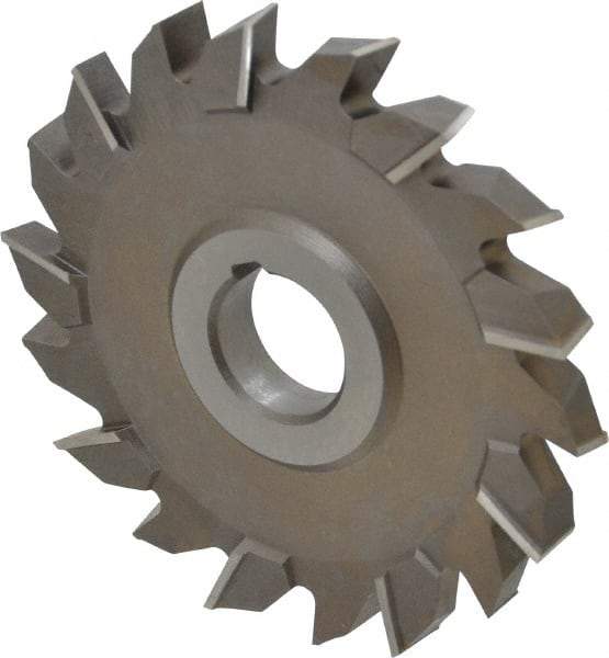 Keo - 4-1/2" Diam x 1/2" Width of Cut, 18 Teeth, High Speed Steel Side Milling Cutter - Staggered Teeth, Uncoated - Exact Tool & Supply