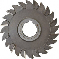 Keo - 5" Diam x 1/2" Width of Cut, 24 Teeth, High Speed Steel Side Milling Cutter - Staggered Teeth, Uncoated - Exact Tool & Supply
