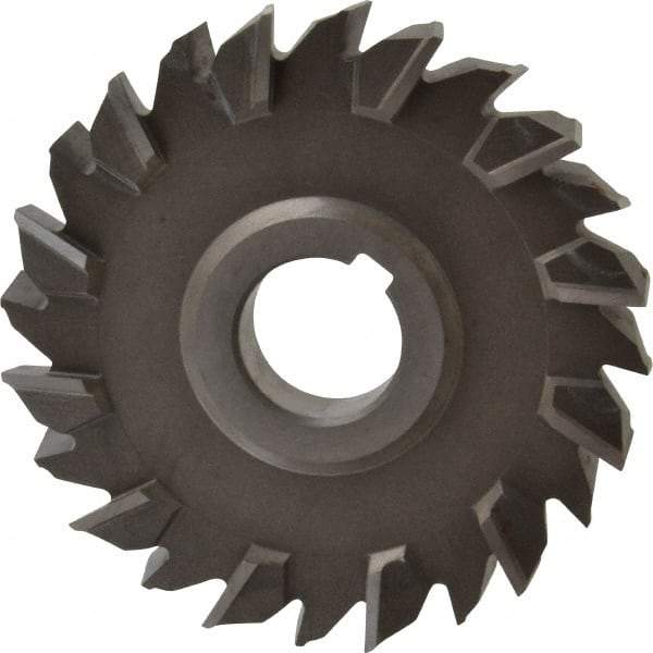 Keo - 5" Diam x 3/4" Width of Cut, 24 Teeth, High Speed Steel Side Milling Cutter - Staggered Teeth, Uncoated - Exact Tool & Supply