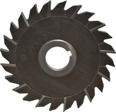 Keo - 6" Diam x 1/4" Width of Cut, 24 Teeth, High Speed Steel Side Milling Cutter - Staggered Teeth, Uncoated - Exact Tool & Supply